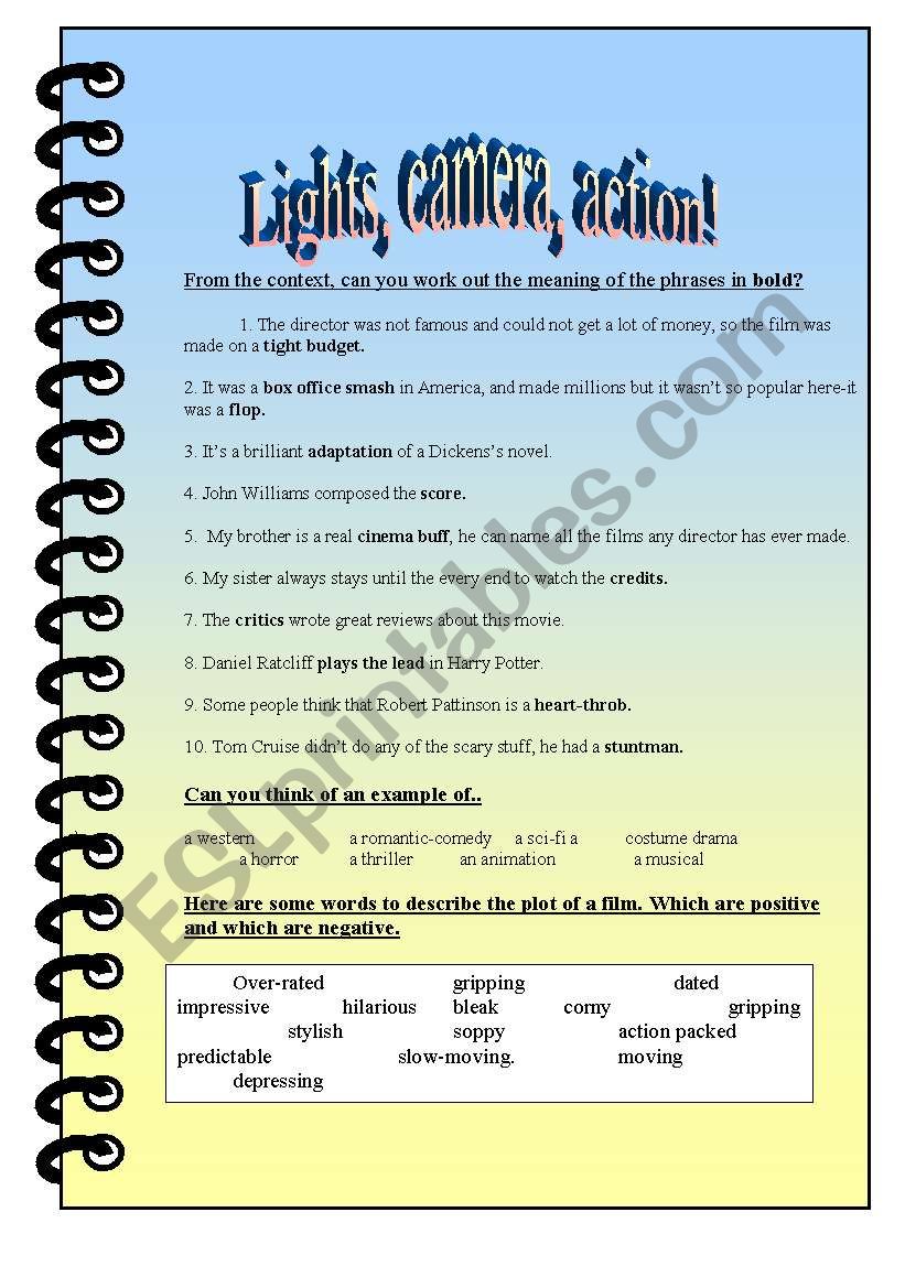 Movies worksheet