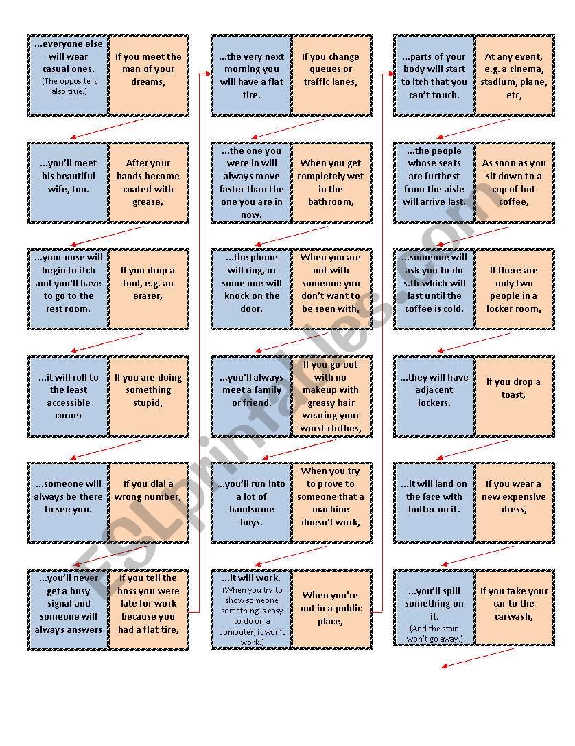MurphyÂ´s Law Domino worksheet