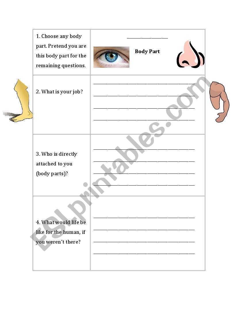 If I were...(Body Parts) worksheet