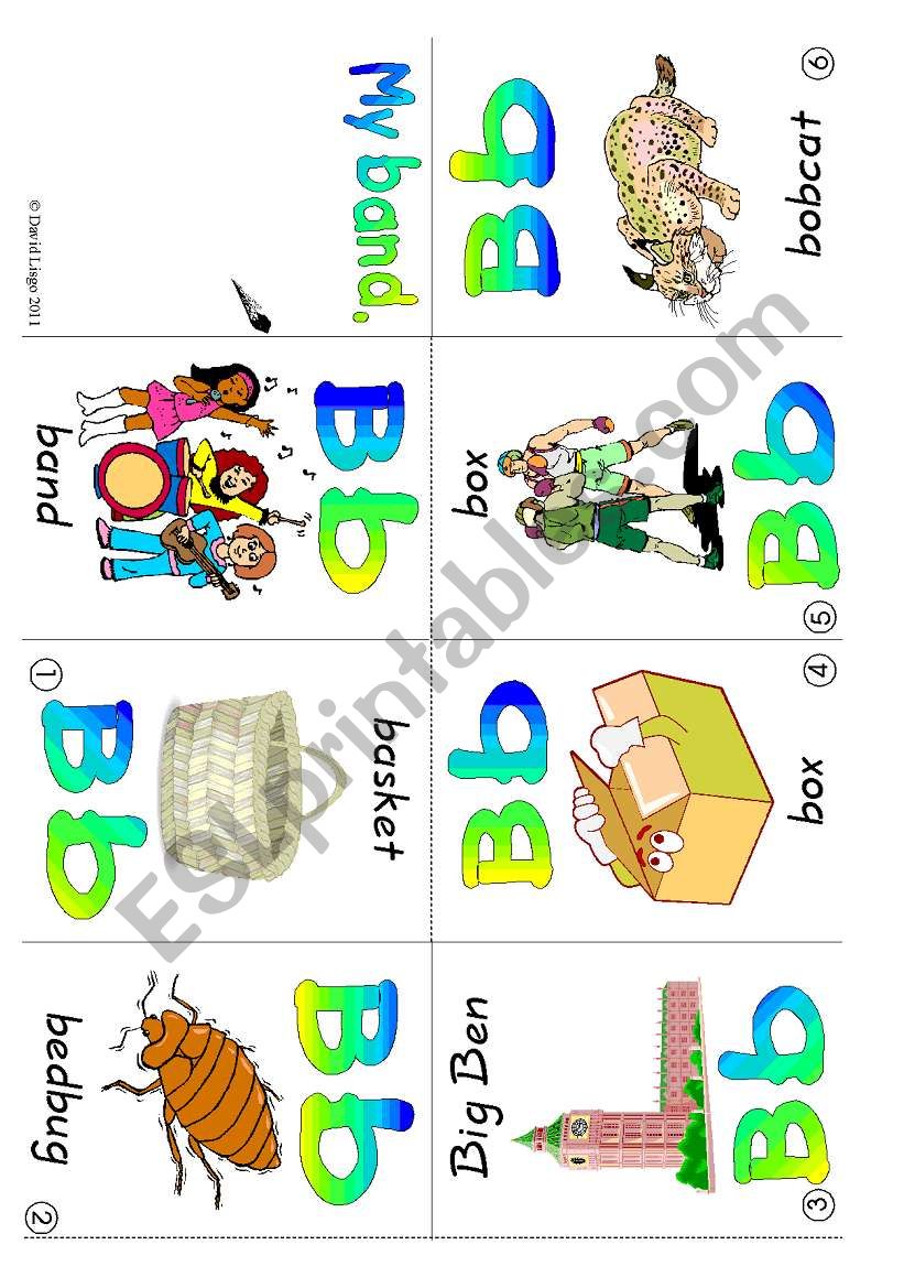 ABC mini-books Bb and Cc: Colour, B & W and blank books (6 pages plus suggestions for use)