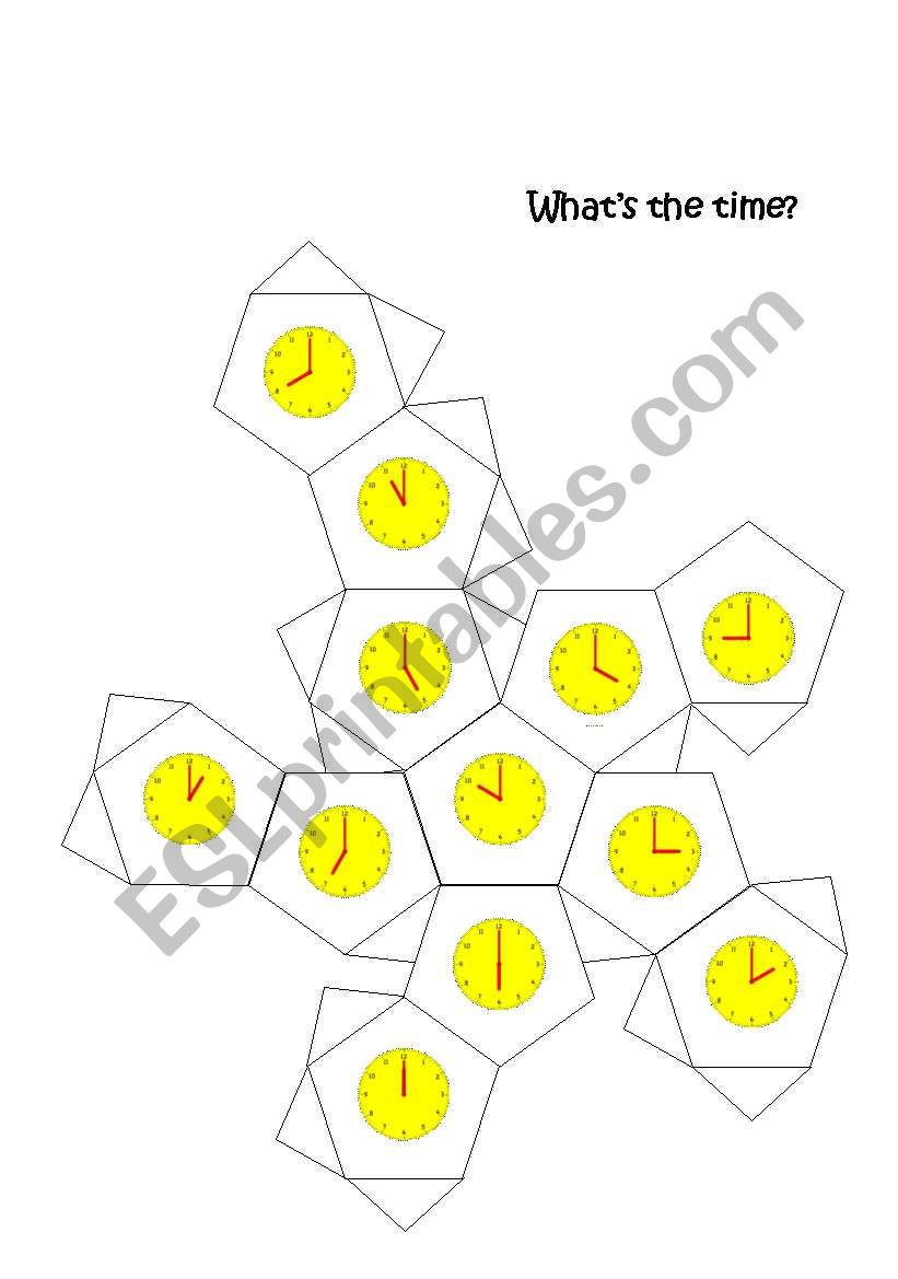 What time is it? 1(2) worksheet