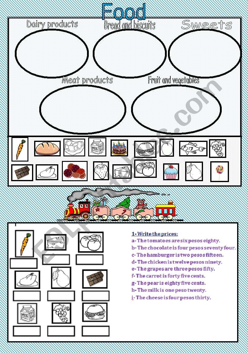 Food worksheet