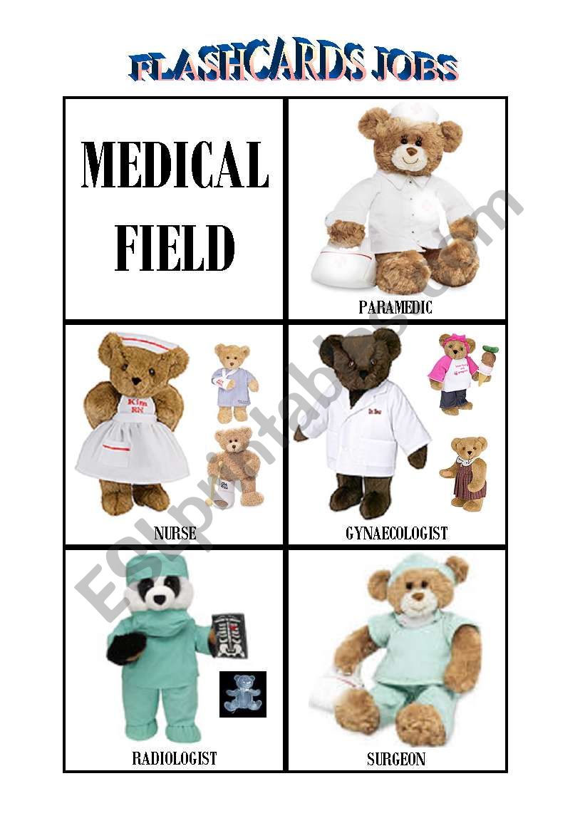 Flashcards jobs : medical field