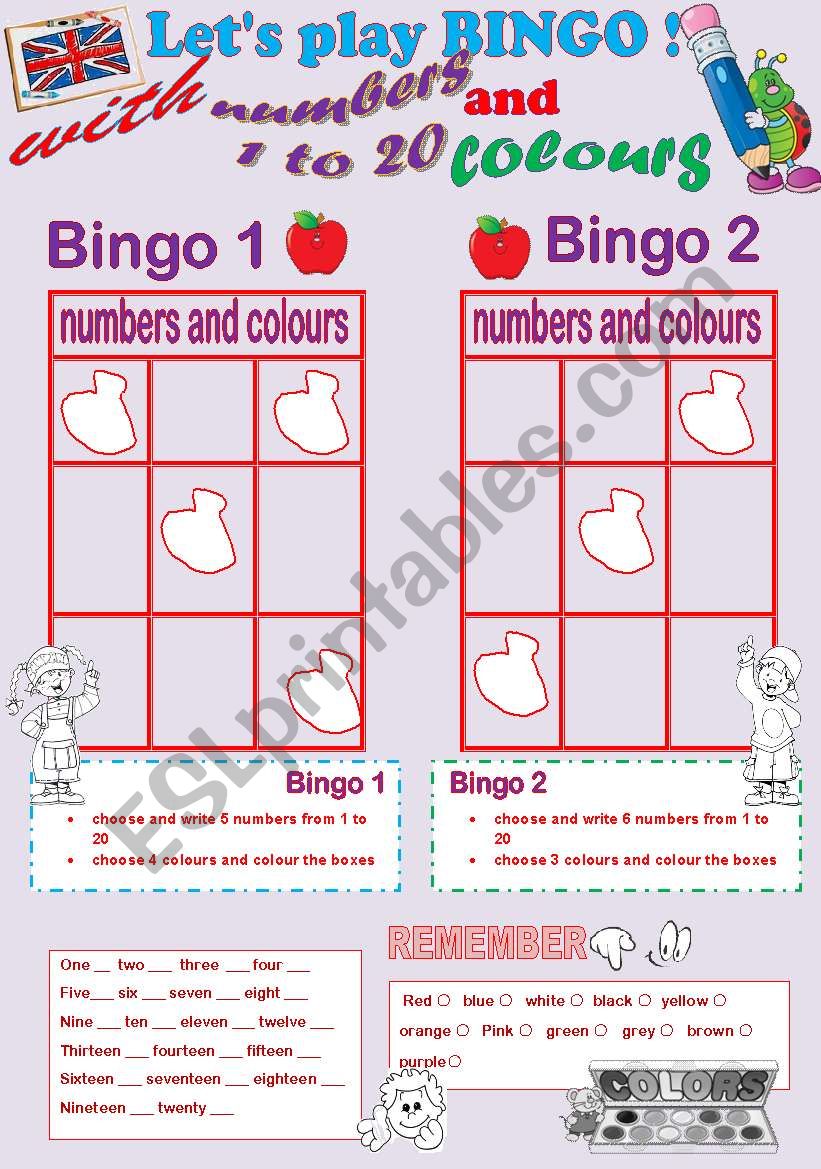 lets play bingo ! worksheet