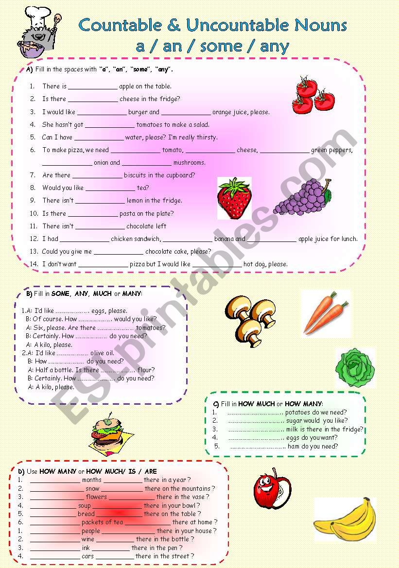 a/an/some/any worksheet