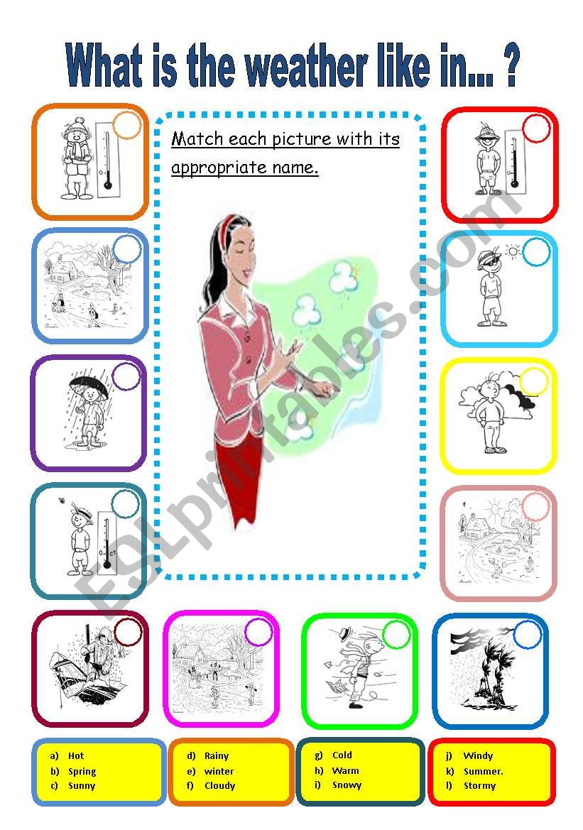 What is the weather like? worksheet