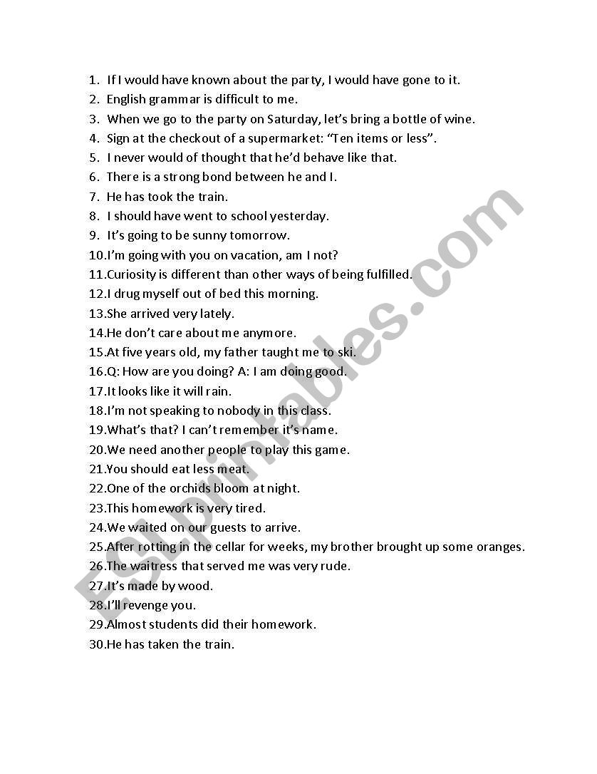 grammer betting worksheet