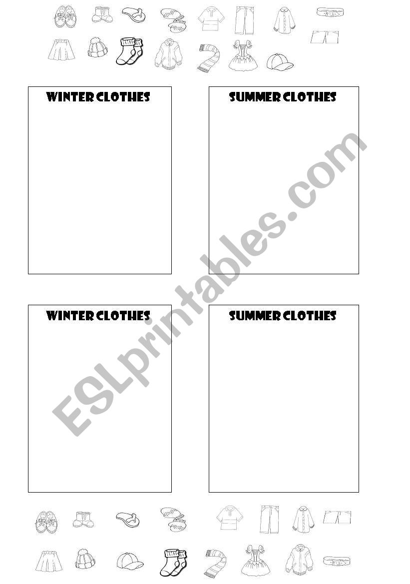 My clothes picture dictionary worksheet