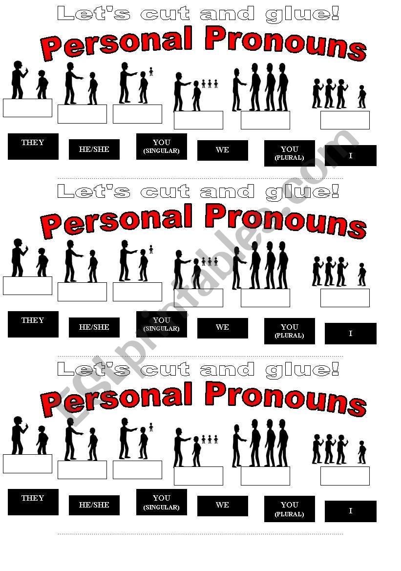 Personal Pronouns worksheet