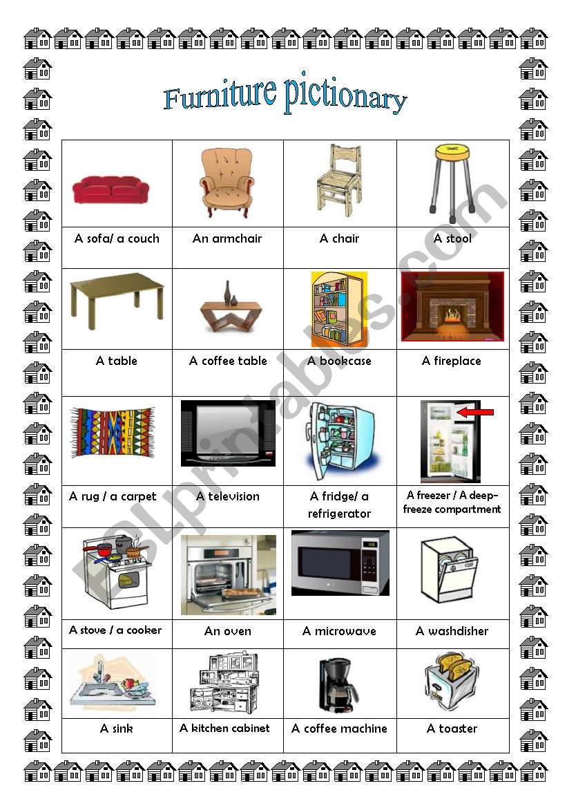 Furniture pictionary (1st part)