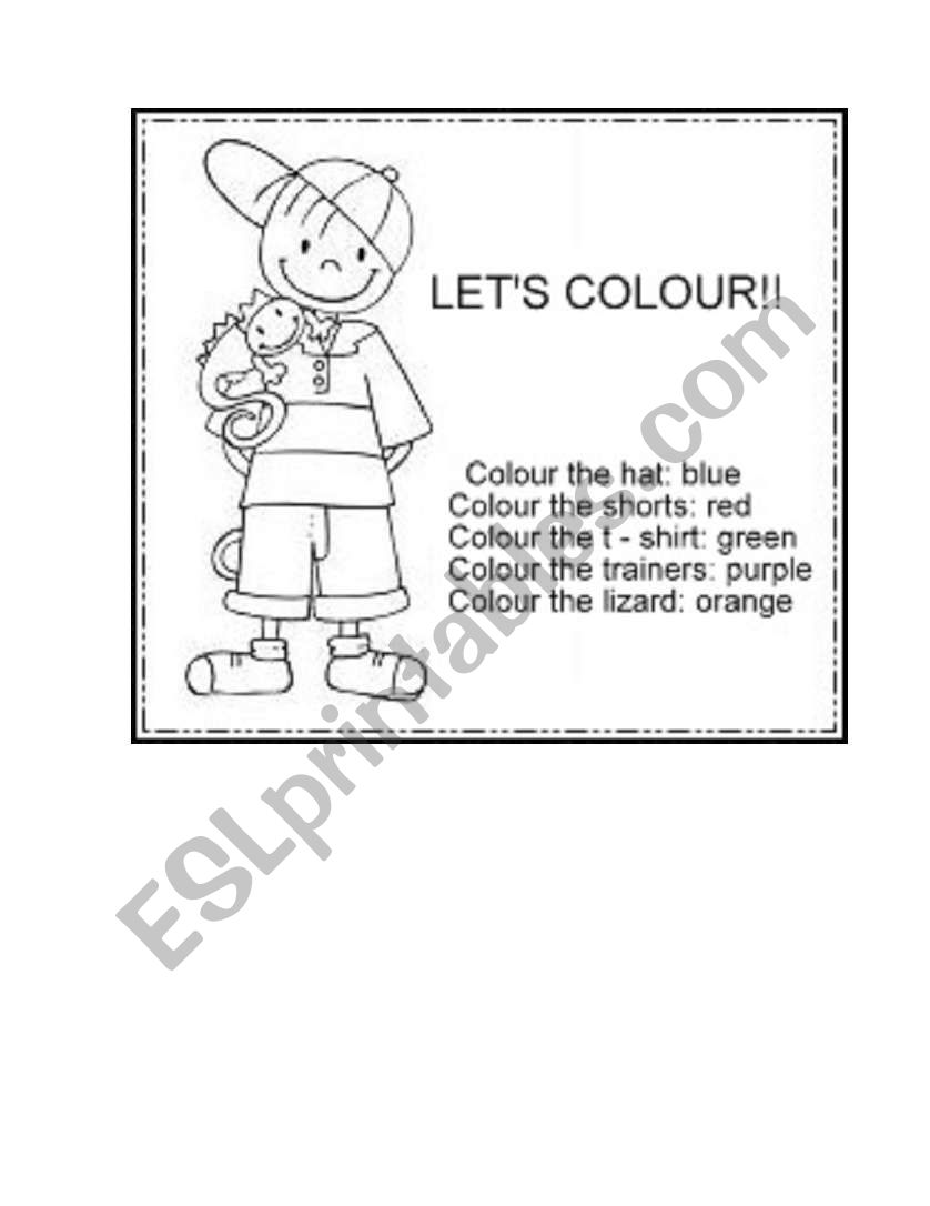 Lets colour worksheet