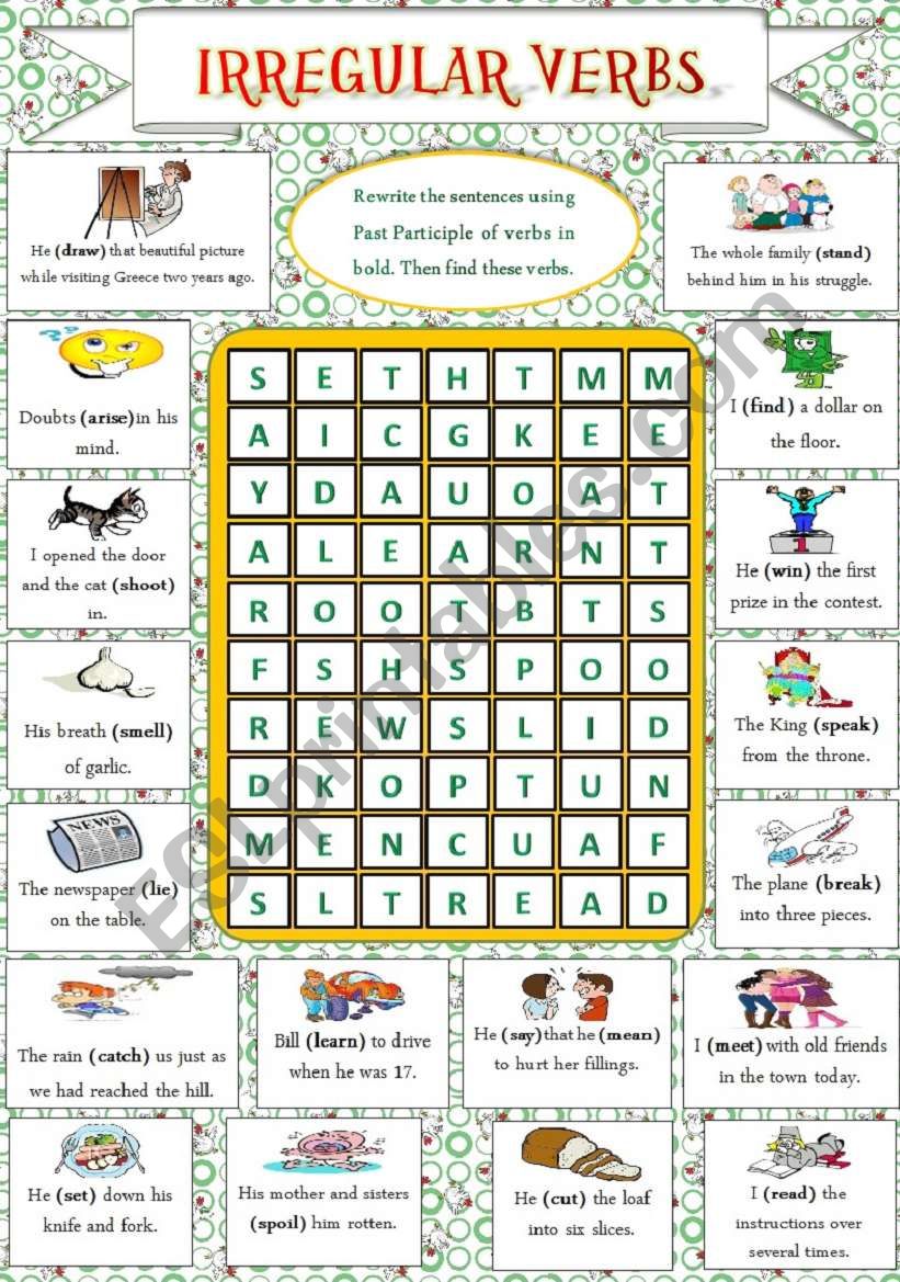 IRREGULAR VERBS////// WS # 2 worksheet