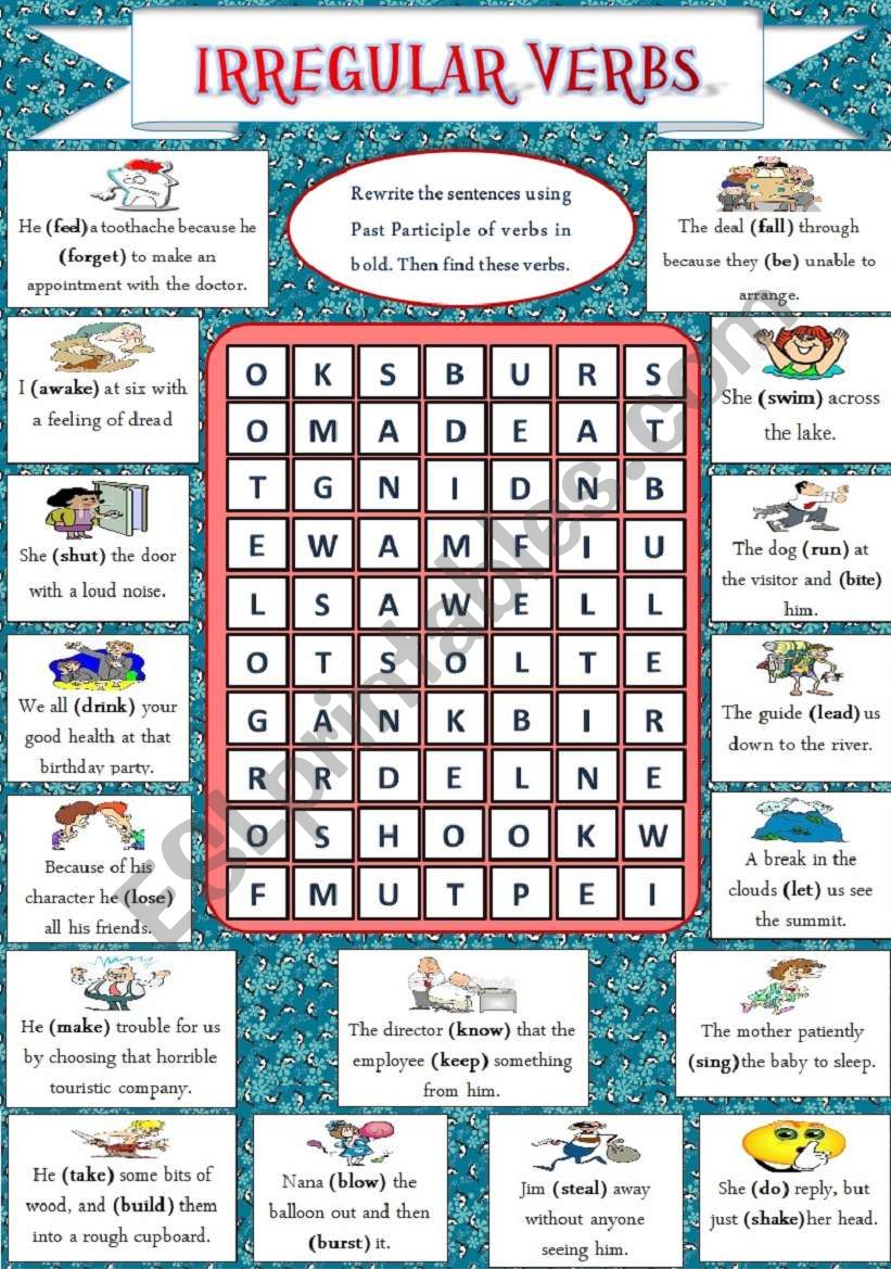 IRREGULAR VERBS////// WS # 3 worksheet