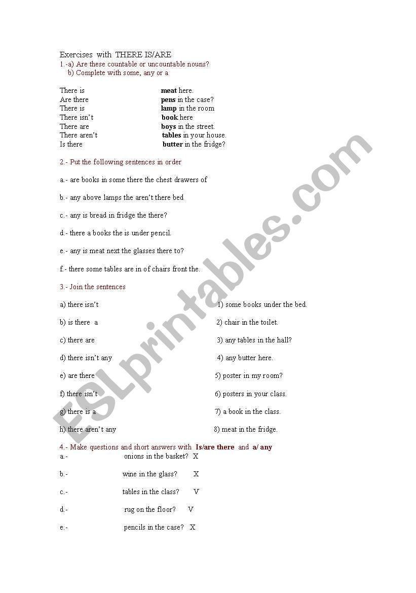 practice there is/are worksheet