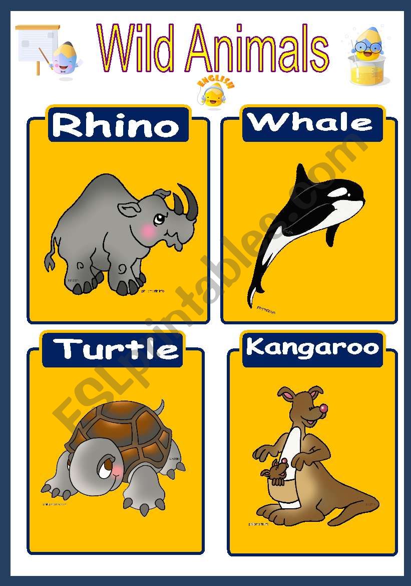 Wild Animals Flashcard 3 worksheet