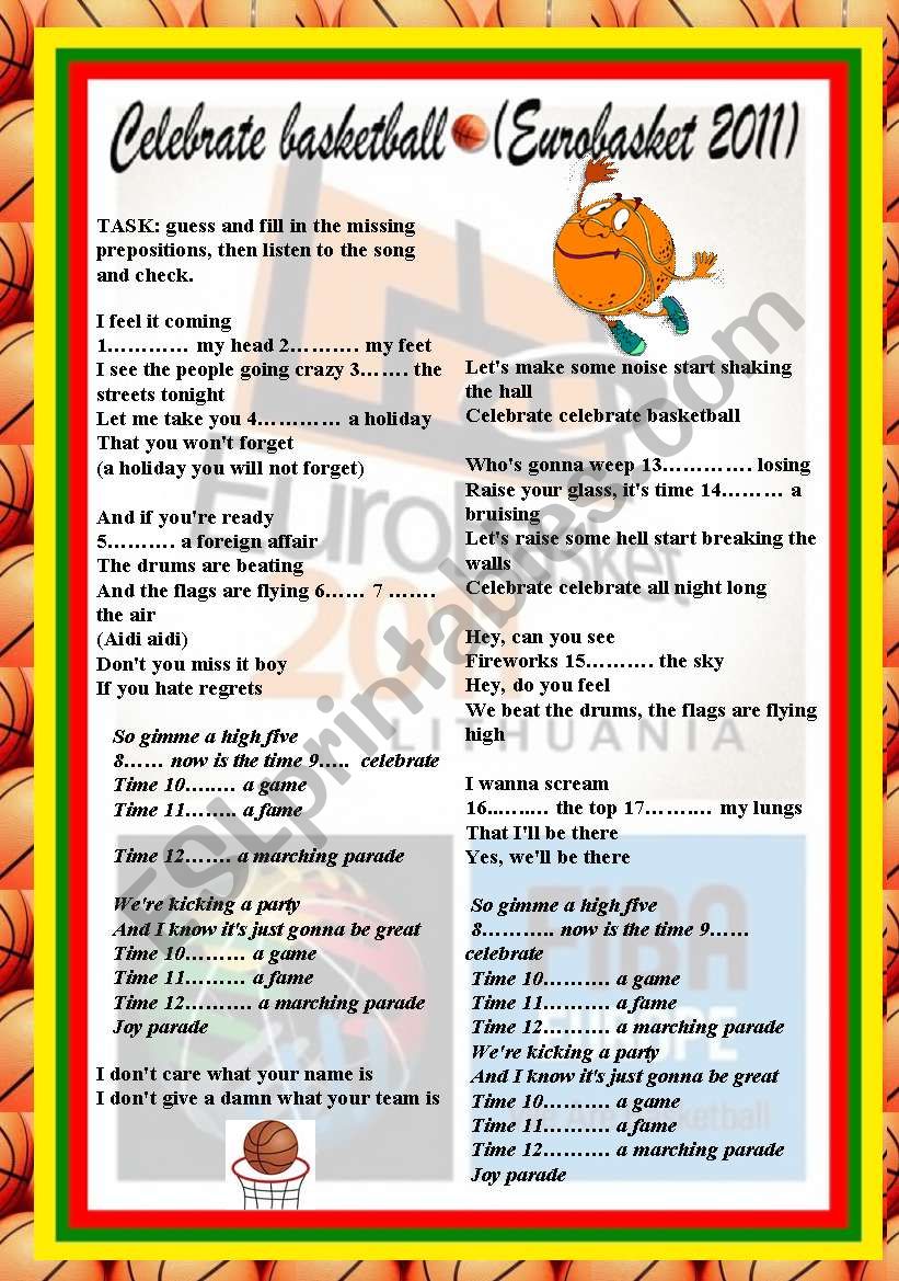 Song: Â´Celebrate BasketballÂ´ (Eurobasket 2011)