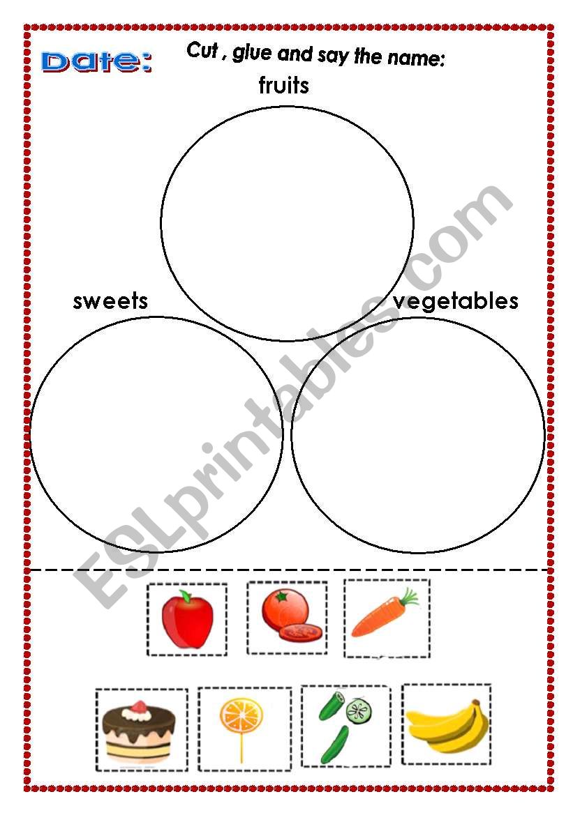 food worksheet worksheet