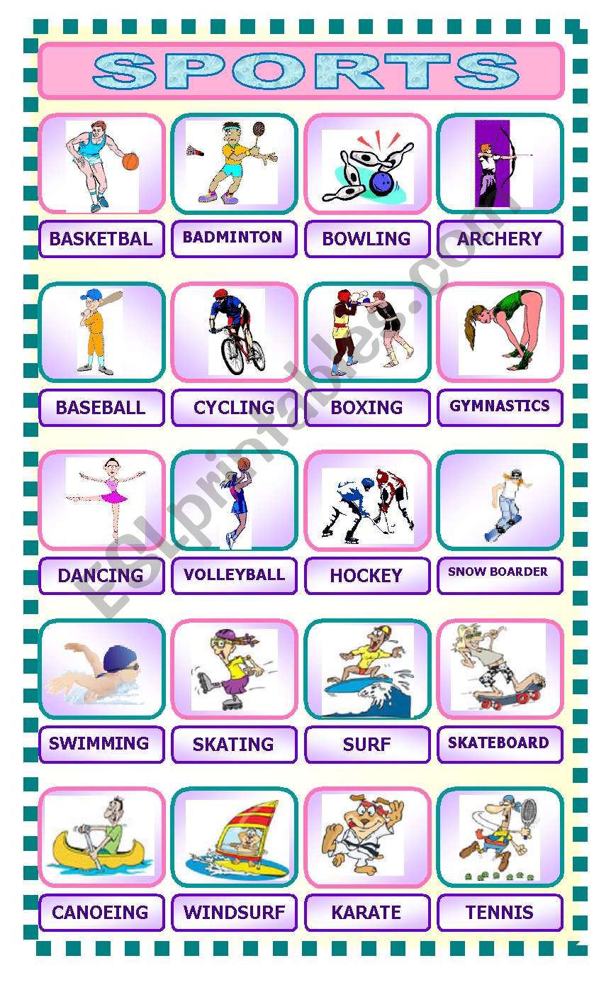 SPORTS worksheet