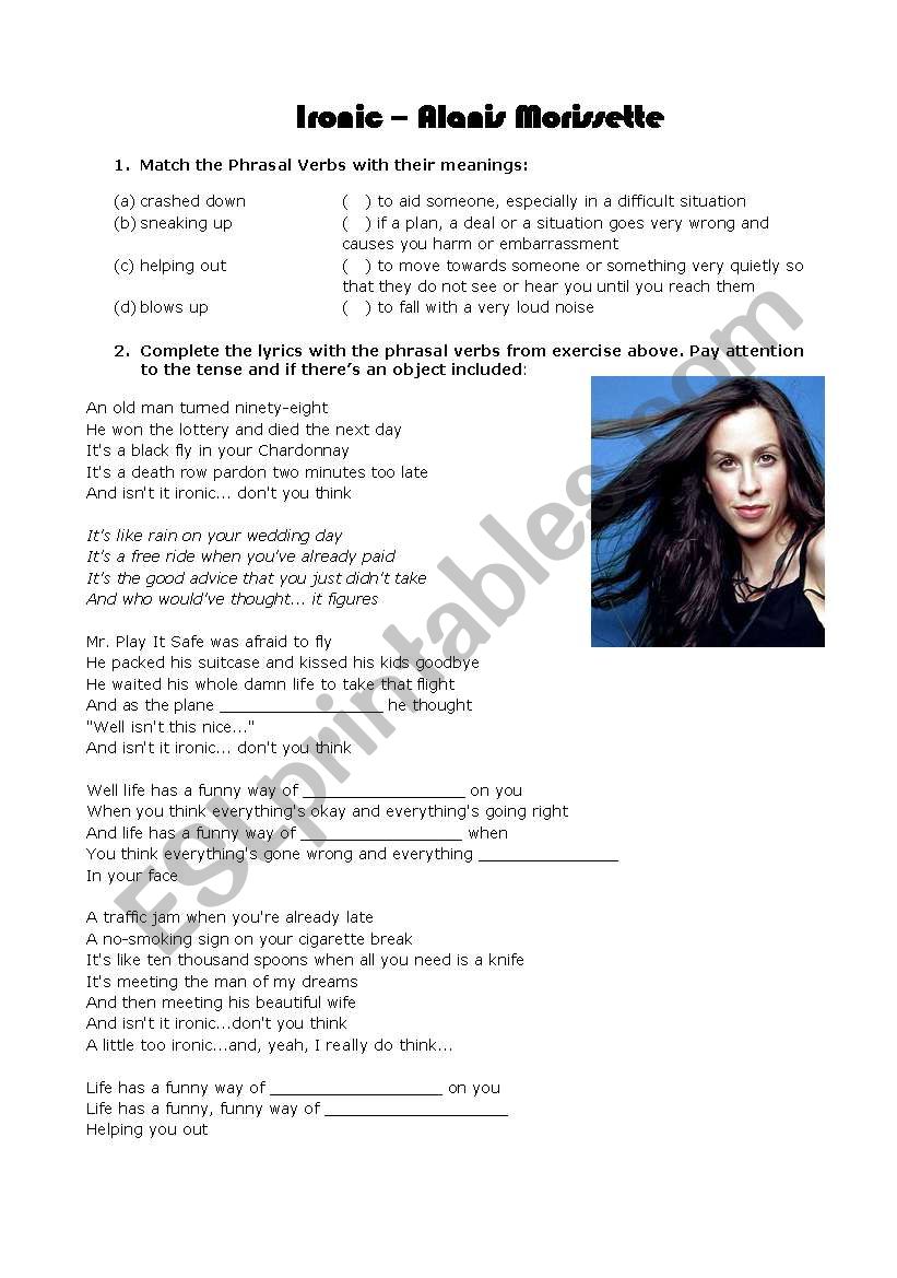 Ironic - Alanis Morissette - Phrasal Verbs