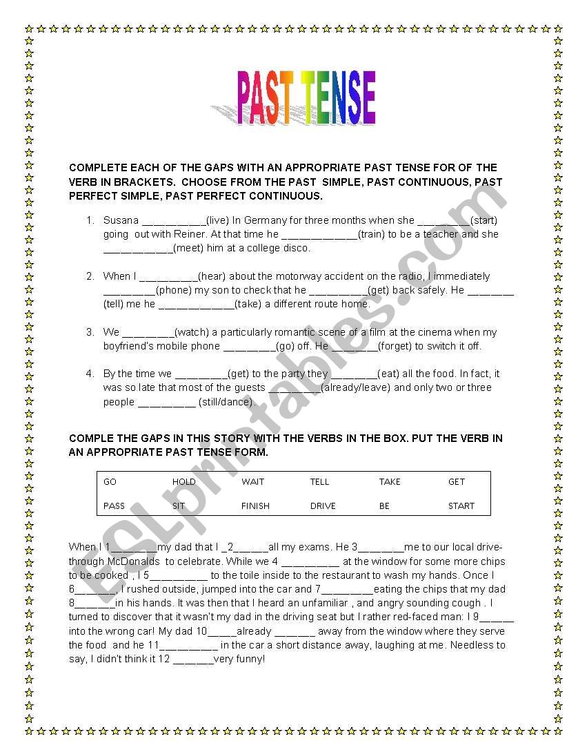 PAST TENSE worksheet