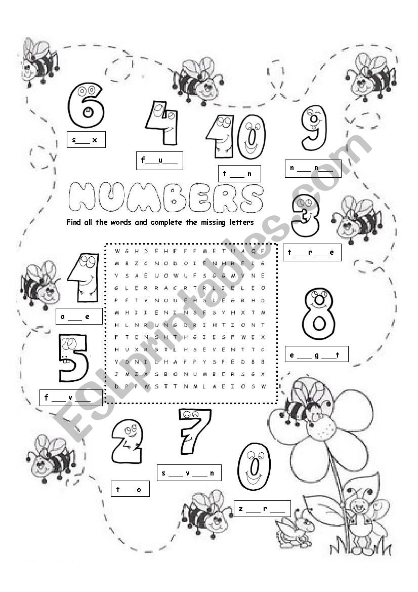 numbers 0-10 worksheet