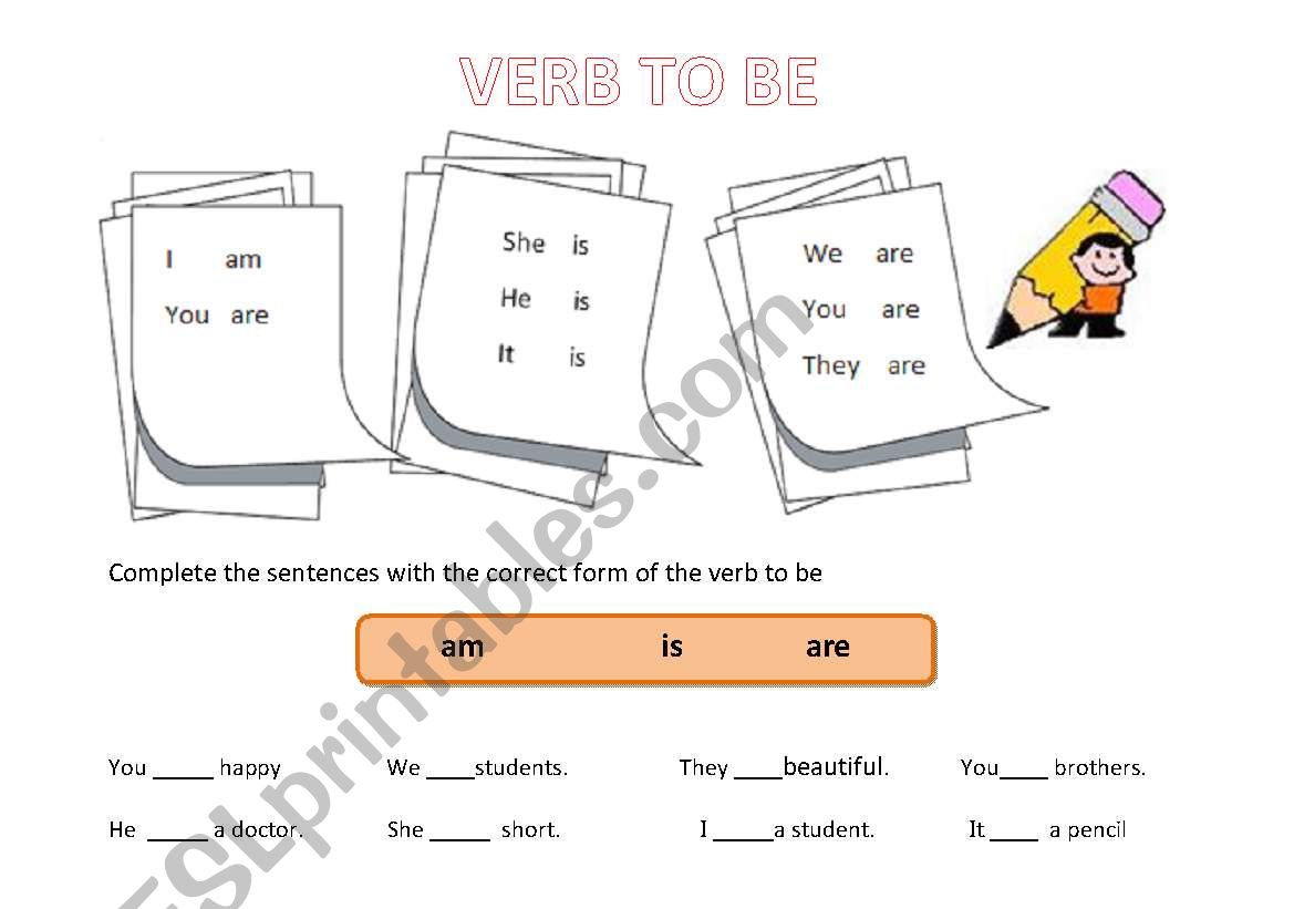 VERB TO BE worksheet