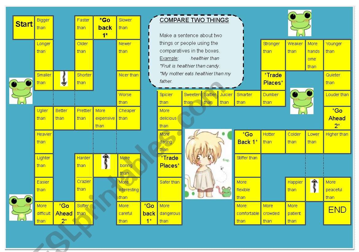 Comparative Adjectives worksheet