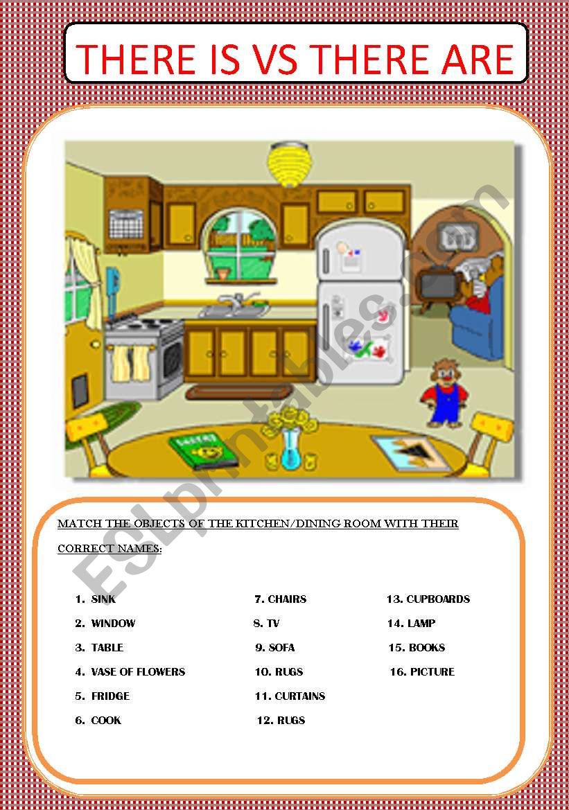 THERE IS VS THERE ARE worksheet