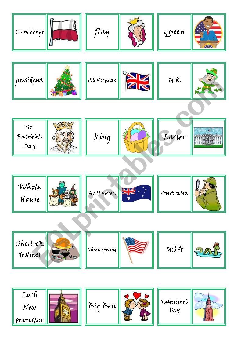 English speaking countries worksheet