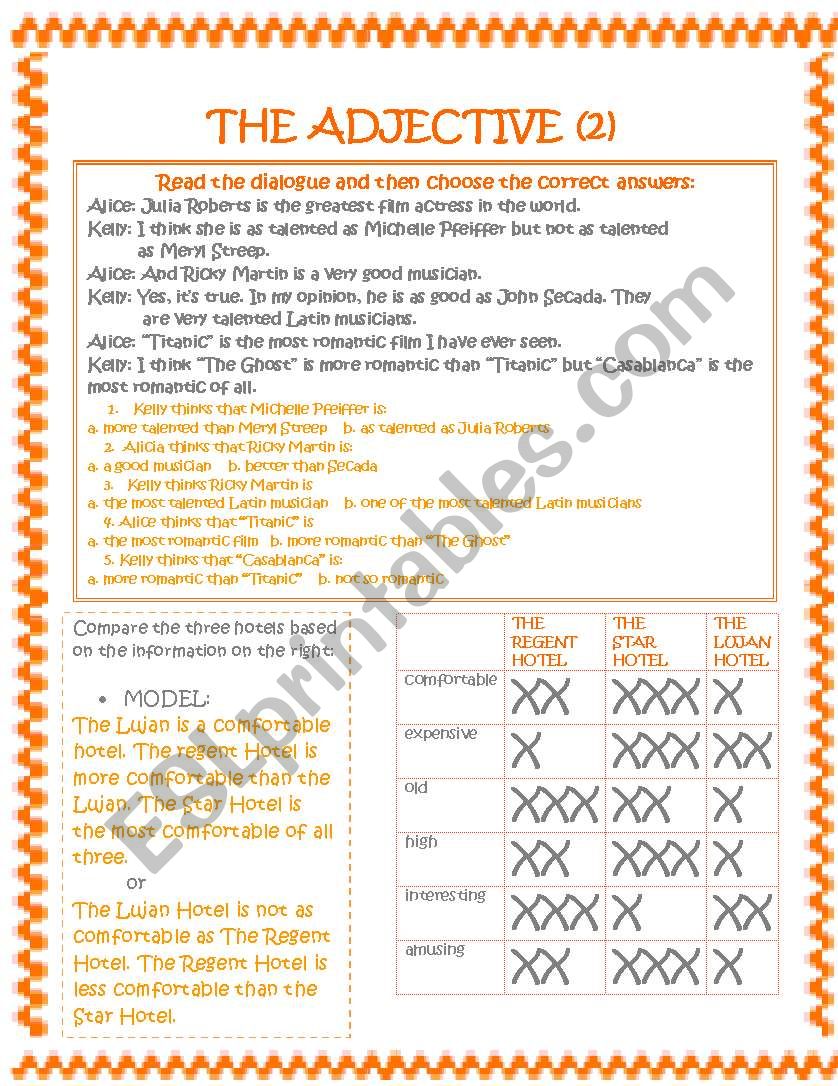 The Adjective 2 worksheet