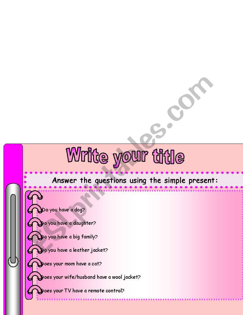 Simple Present and Present Continuous
