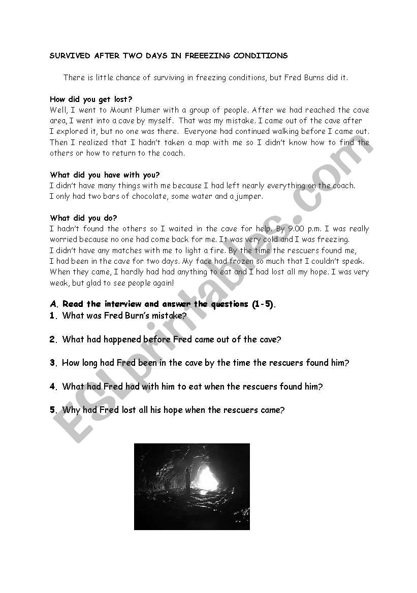 reading and use of english worksheet