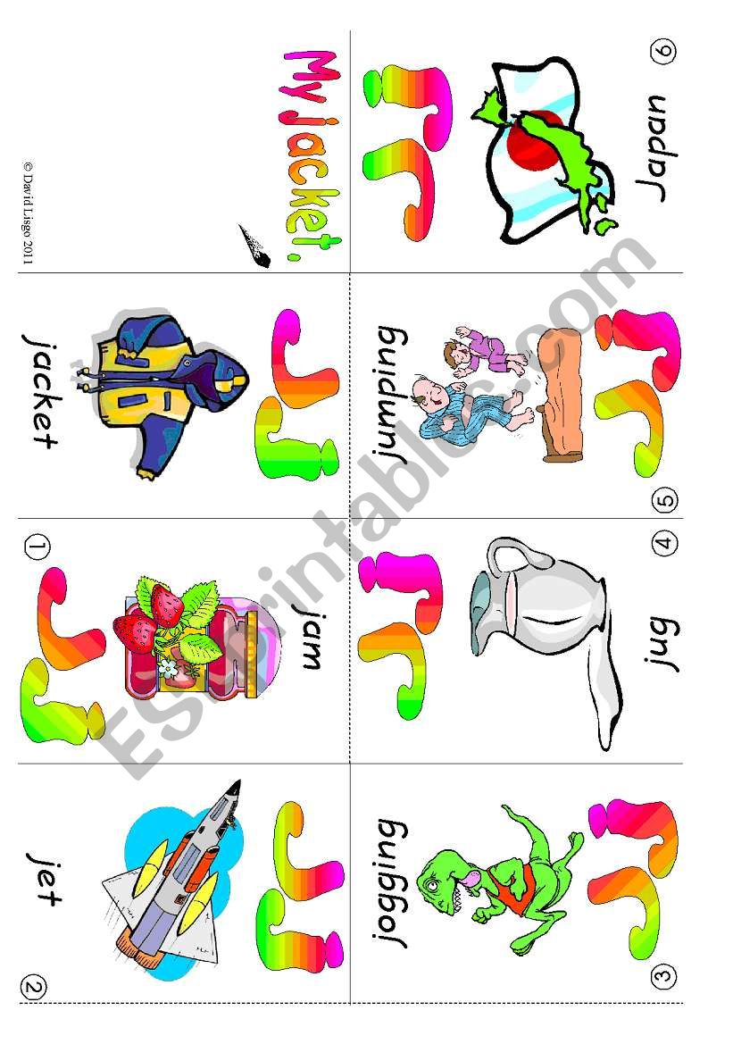 ABC mini-books Jj and Kk: Colour, B & W and blank books (6 pages plus suggestions for use)