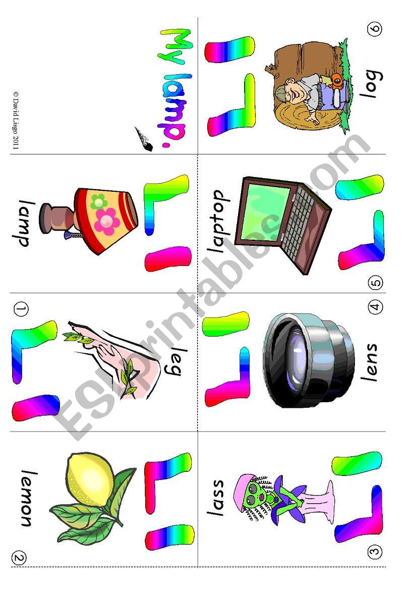ABC mini-books Ll and Mm: Colour, B & W and blank books (6 pages plus suggestions for use)