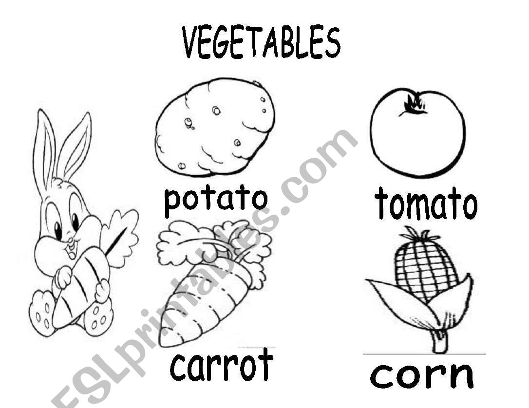 vegetables worksheet