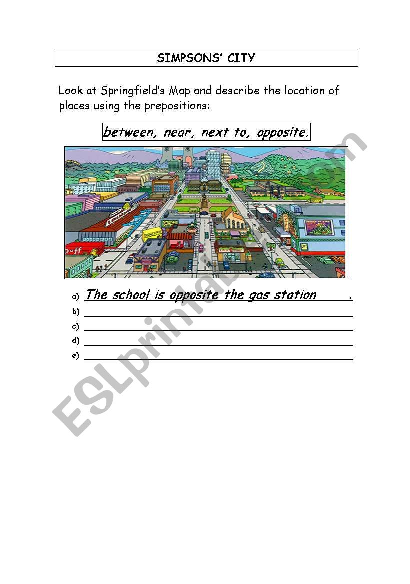 Places and Prepositions: The Simpsons