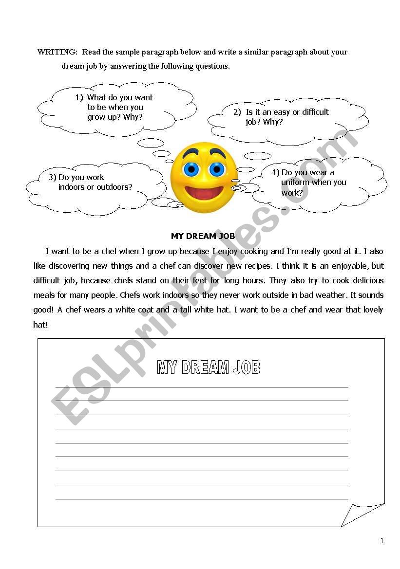 DREAM JOB worksheet