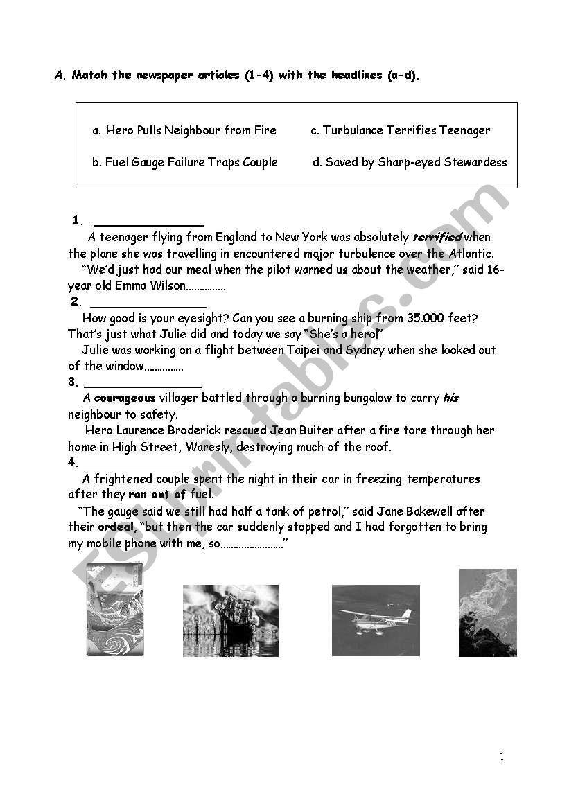 reading text worksheet