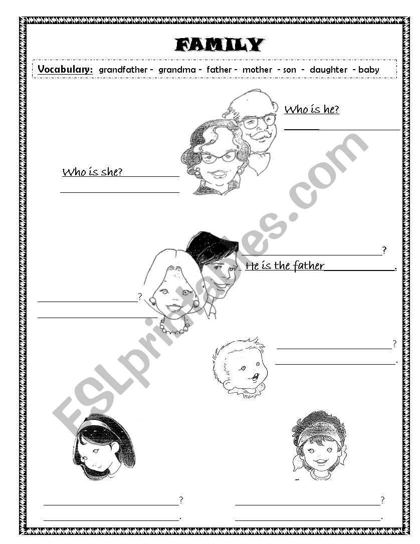 Family worksheet