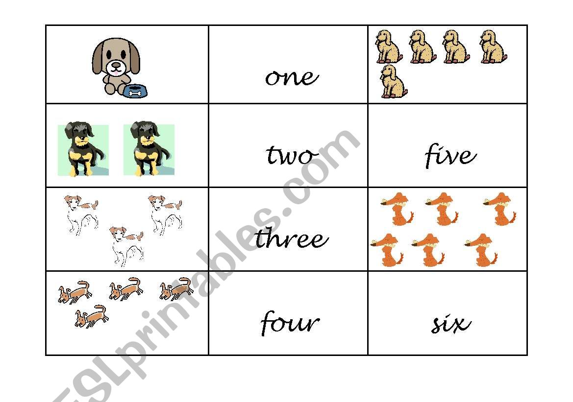 memory game of numbers worksheet