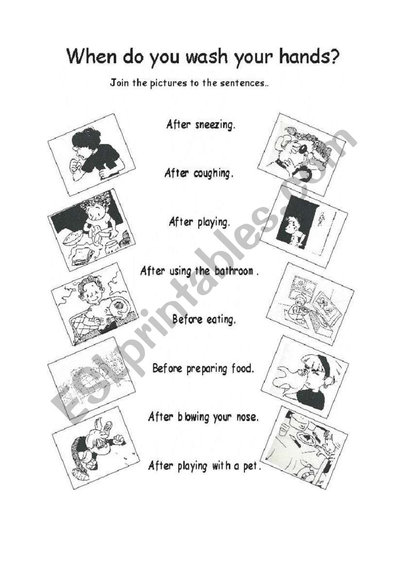 Washing Hands worksheet