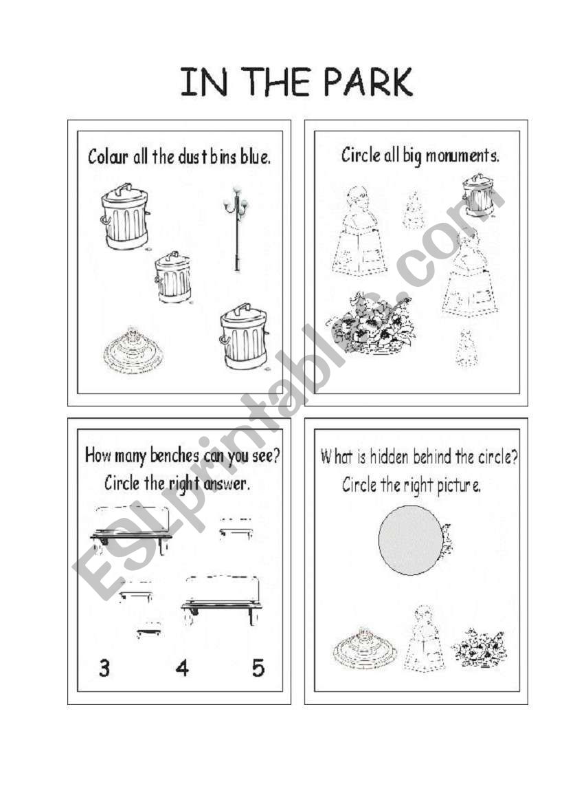 In the Park worksheet