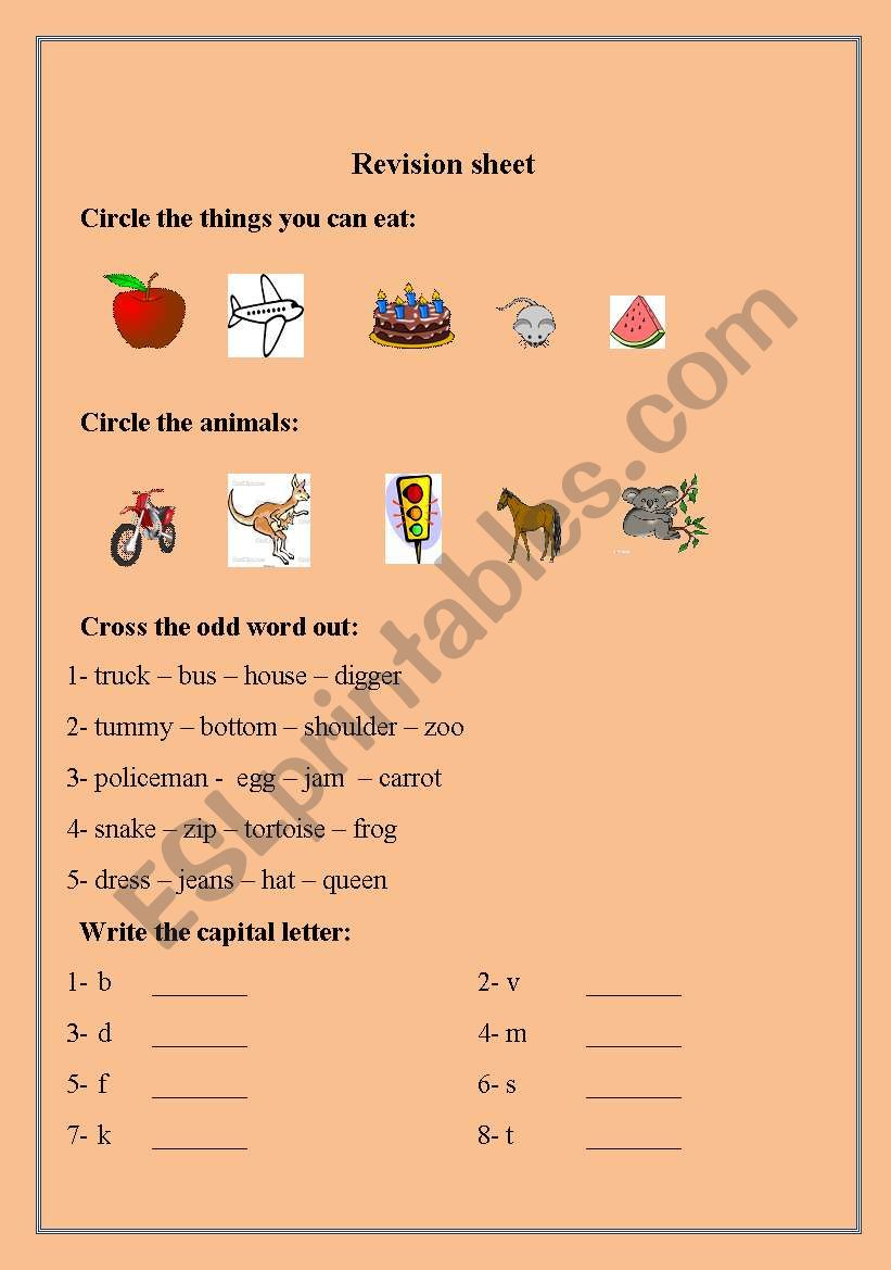 Alphabets and spelling worksheet