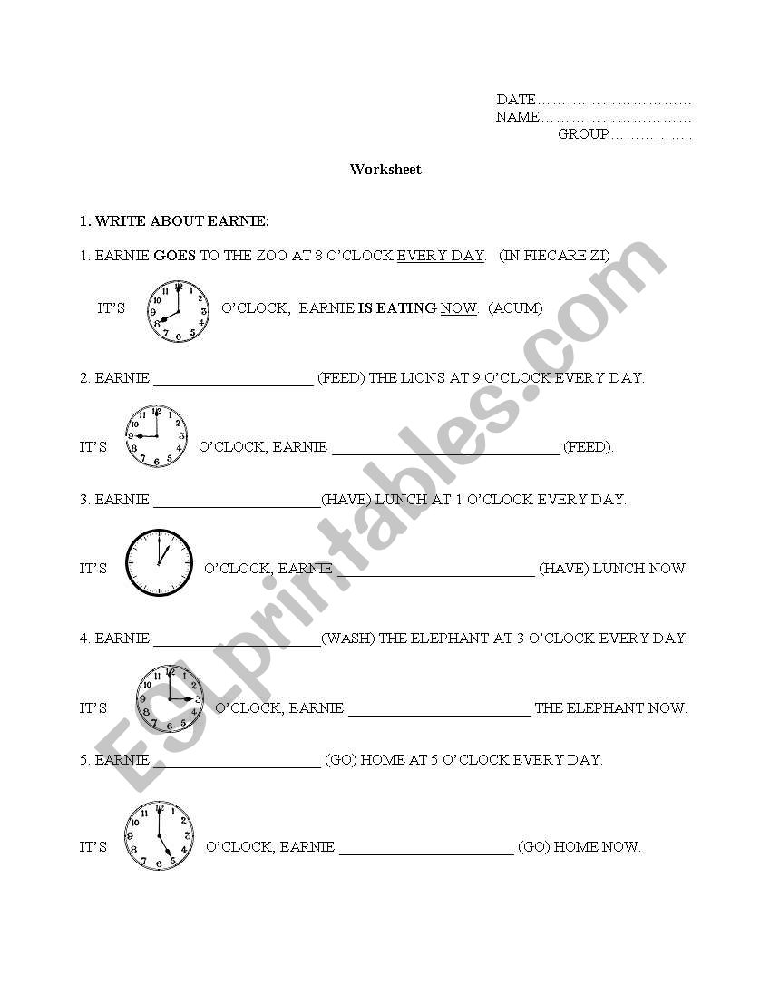 Present Simple vs Present Continuous (Excellent Students book with Arnie Lesson) 