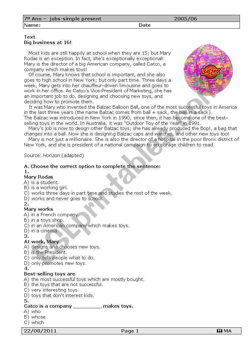 describing people worksheet