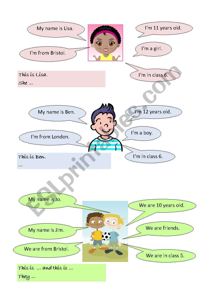 Worksheet he-she-it and to be - ESL worksheet by KatKinsale