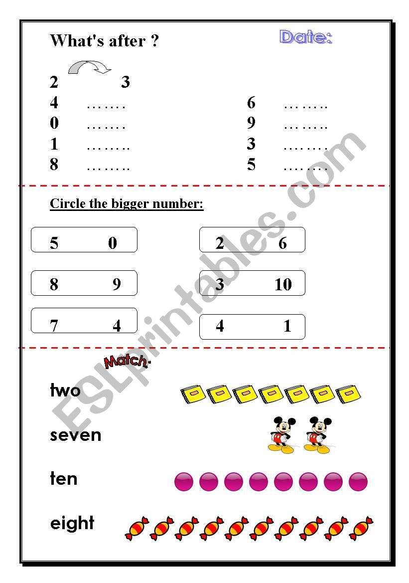 Whats after ?   worksheet