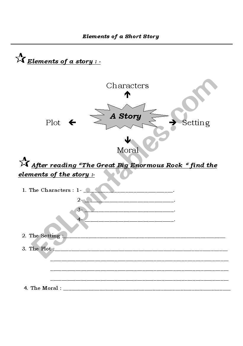 story worksheet