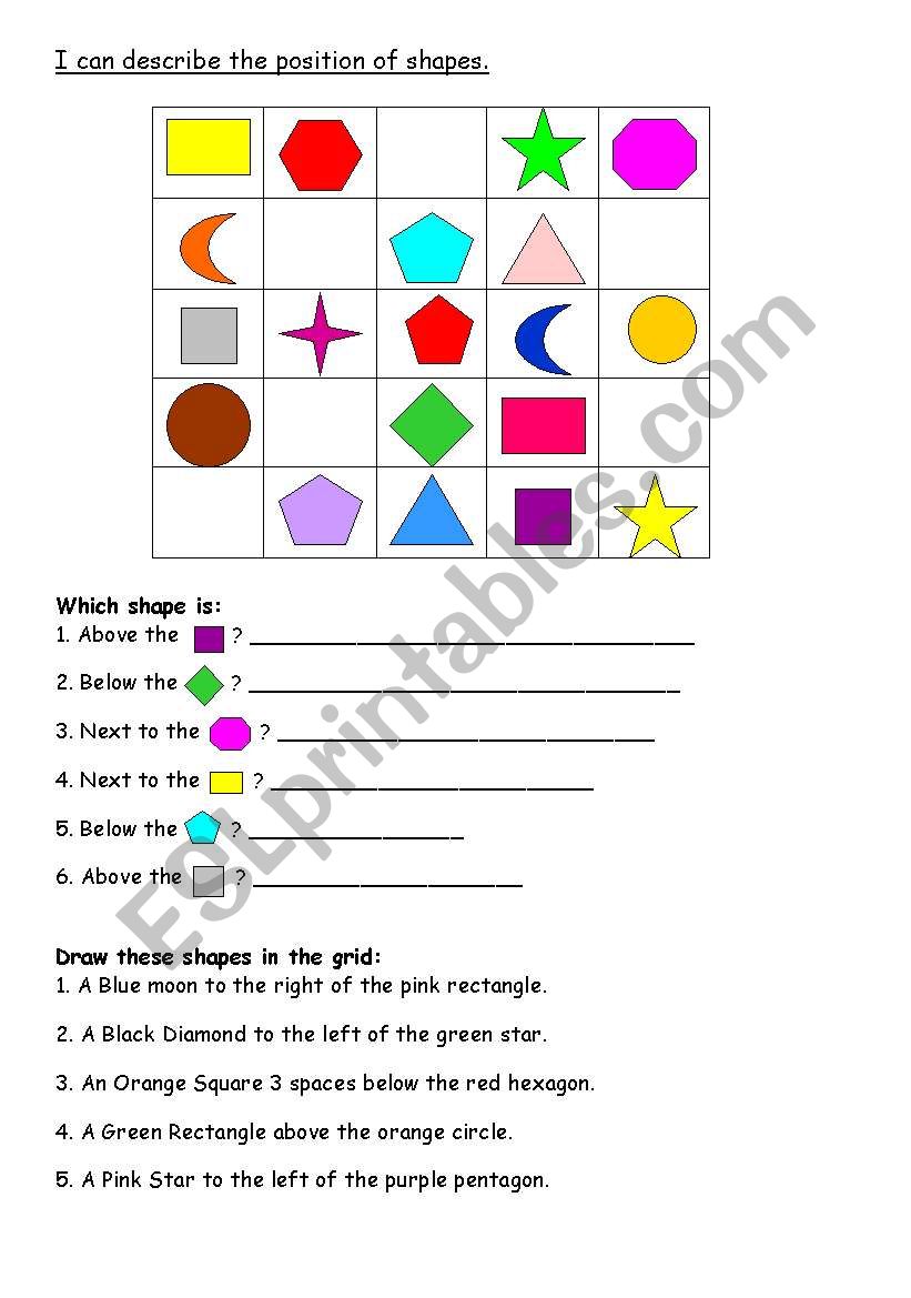 Position  worksheet