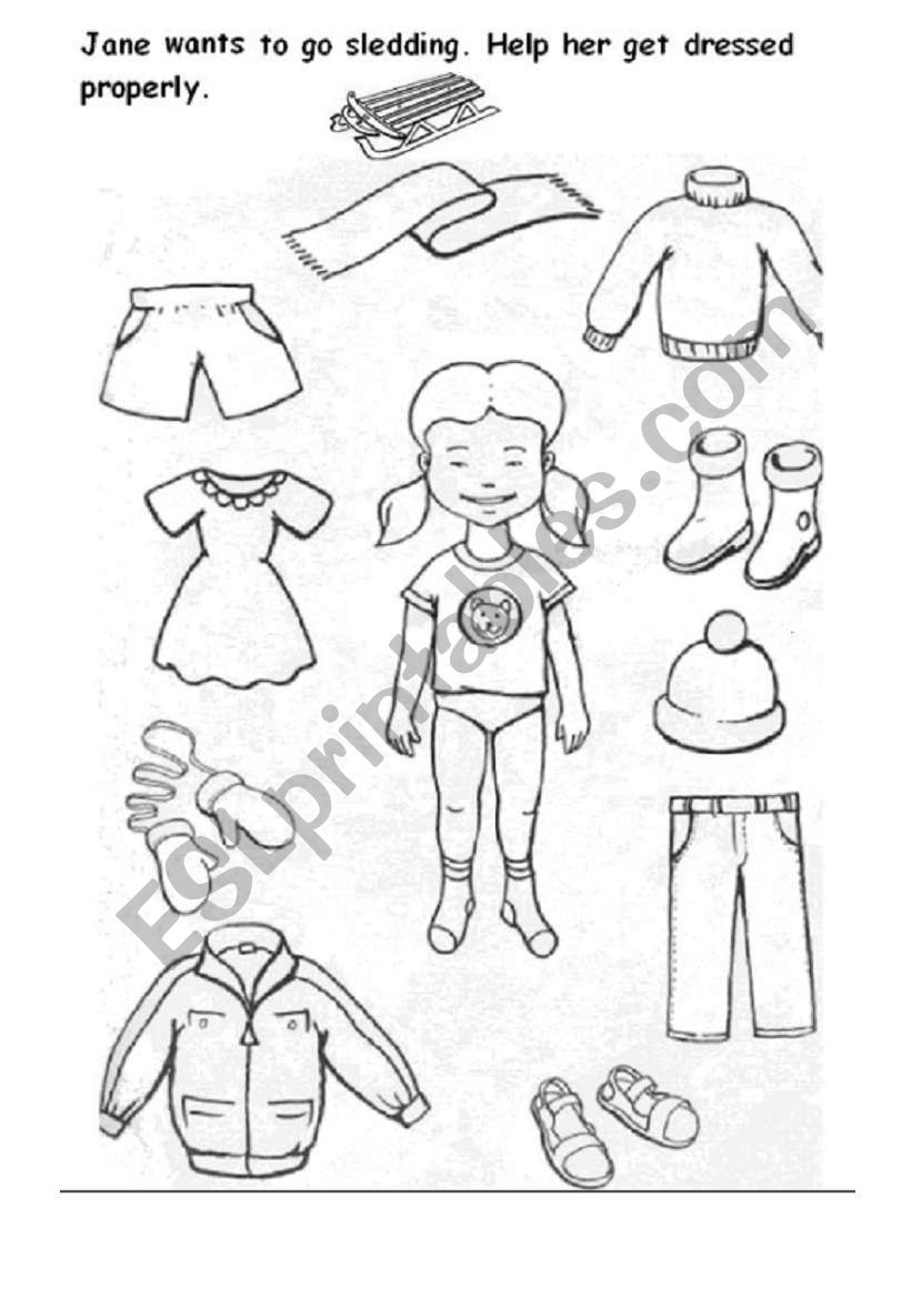 Clothing worksheet